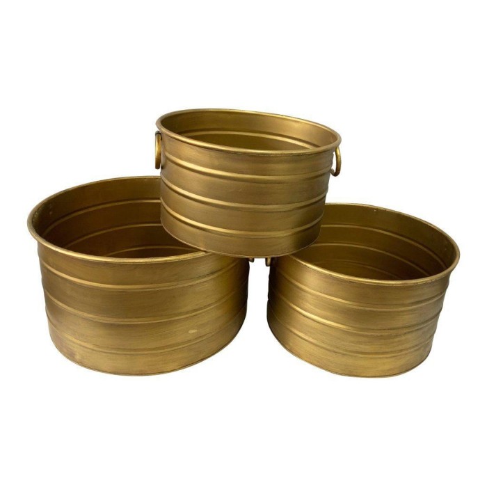 SET 3 MASTELLI METALLO ORO CON